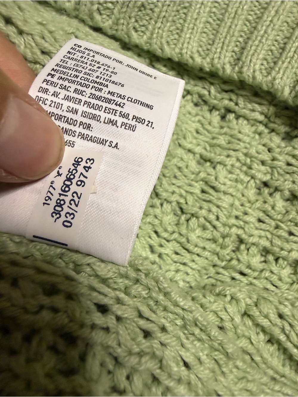 American Eagle Open Knit Cardigan | Sage Green | Boho Small Oversized Fit - Picture 7 of 7